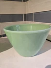 Vintage 1950s Fire King Jadeite Oven Ware Splash Proof Bowl 7.5” Green USA