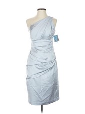 David's Bridal Women Silver Cocktail Dress 2