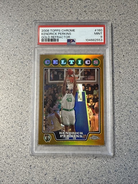2008 Topps Chrome Kendrick Perkins Gold Refractor /50 PSA 9 POP 4 Highest Grade