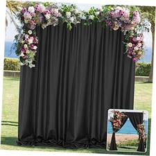 Backdrop Curtain for Party, Background Drapes 5ft x 10ft 2 Panels Black