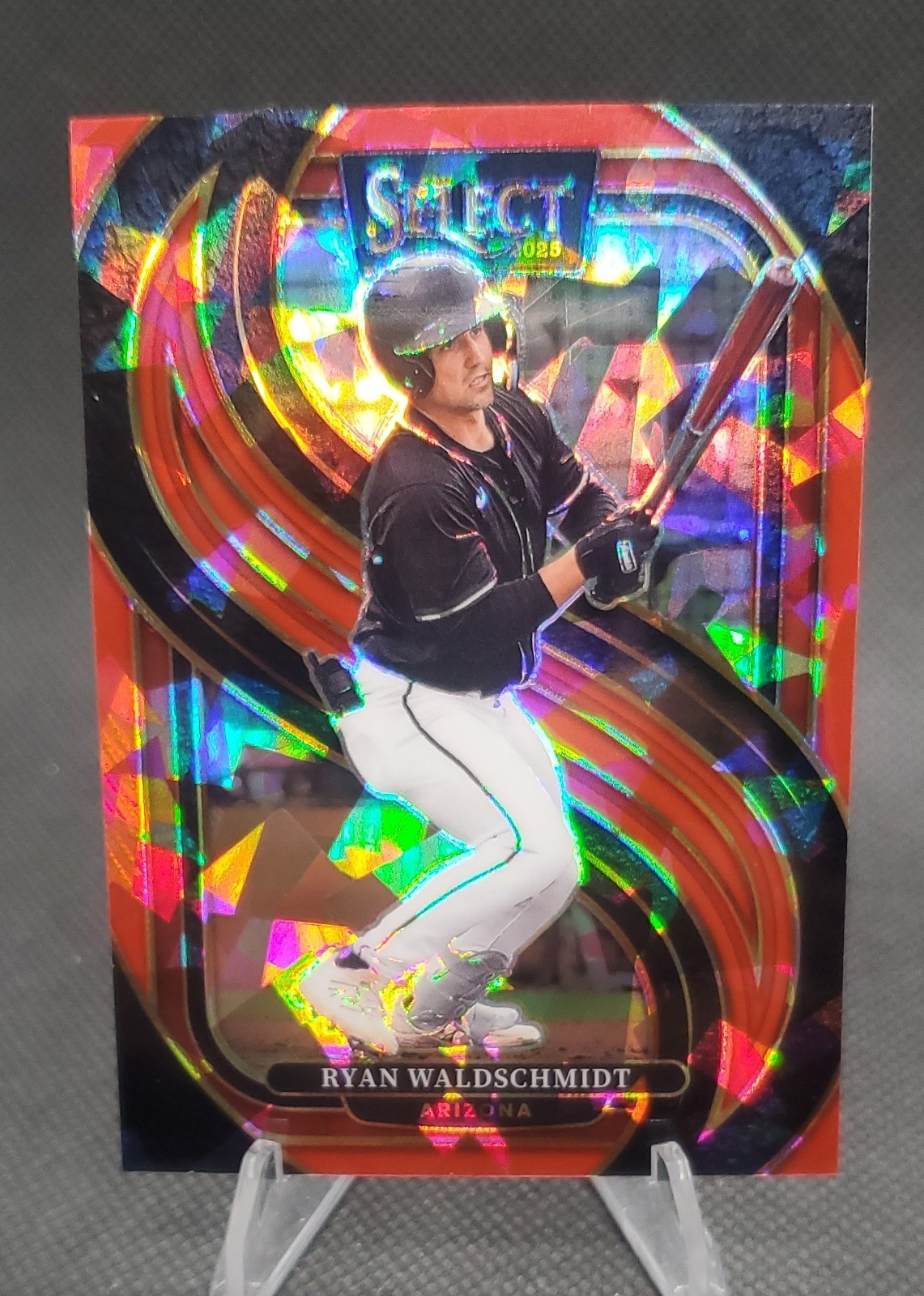 2025 Panini Select - Premier Level Ryan Waldschmidt #144 Red Ice Prizm /199 (RC)