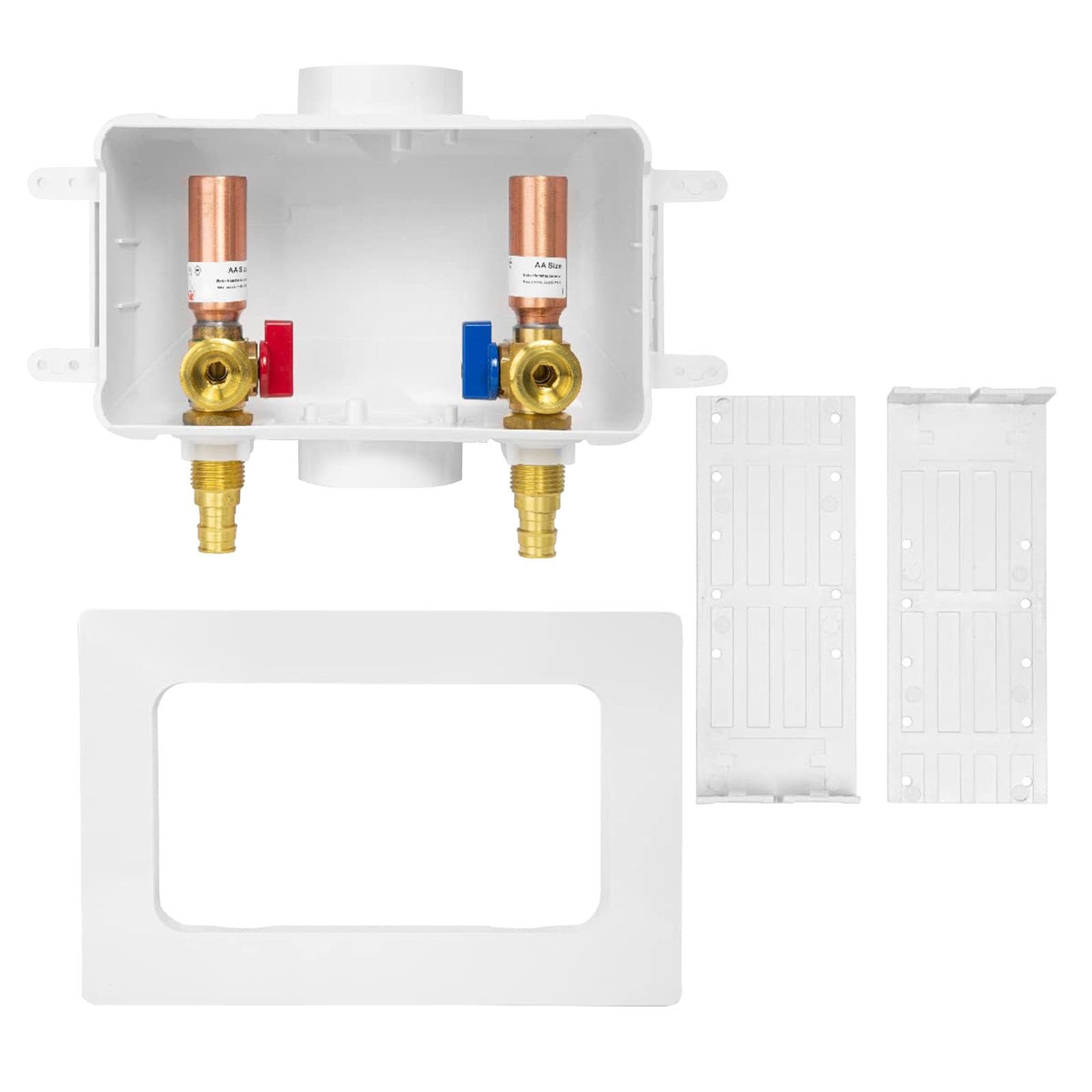 Washing Machine Outlet Box Center Drain 1/2 Inch Pex-A Inlet 3/4 MHT Outlet