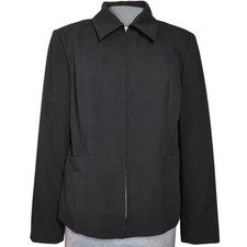 Black Full Zip Blazer Jacket Size 6