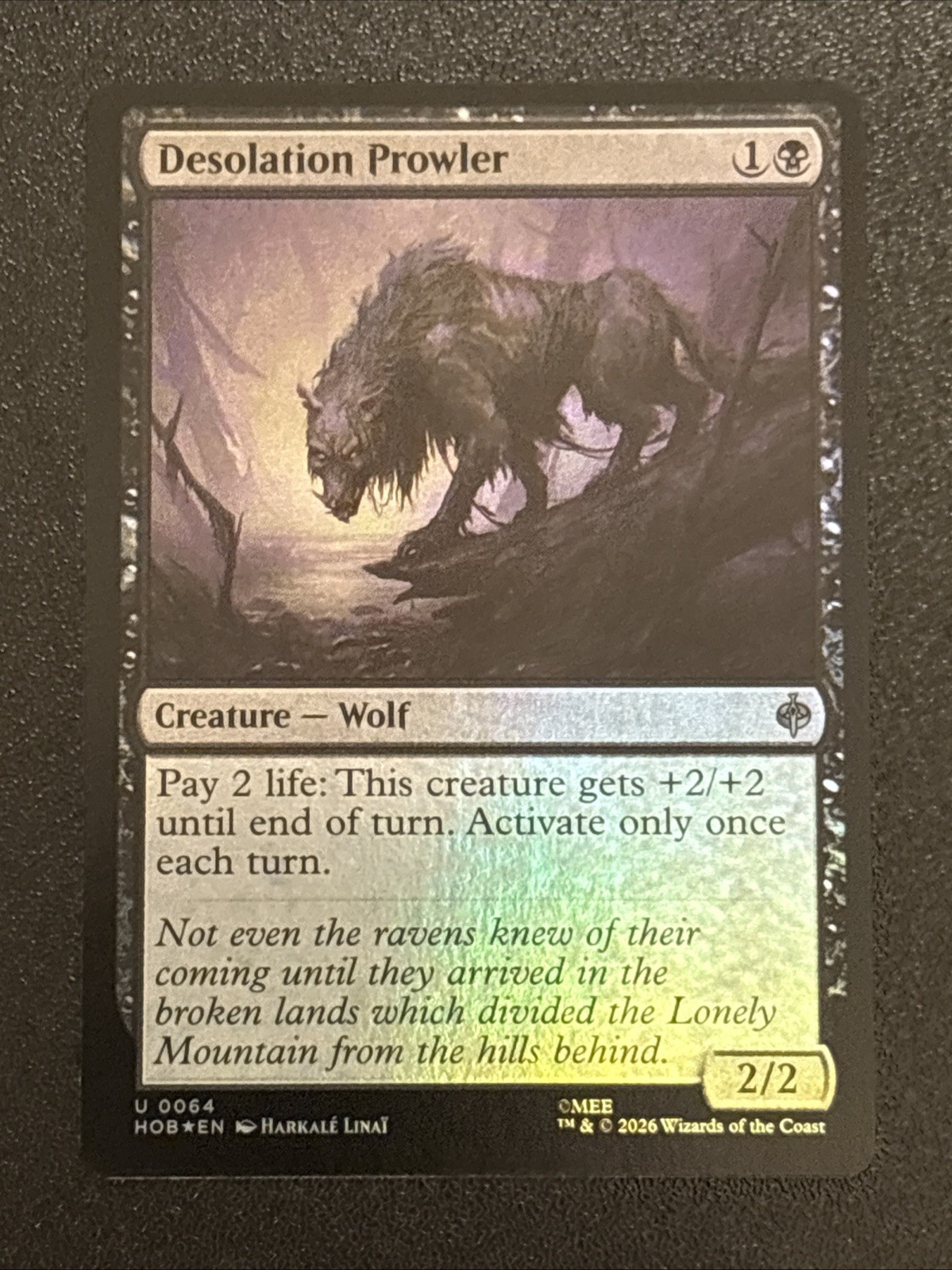 MTG The Hobbit Desolation Prowler Foil 0064