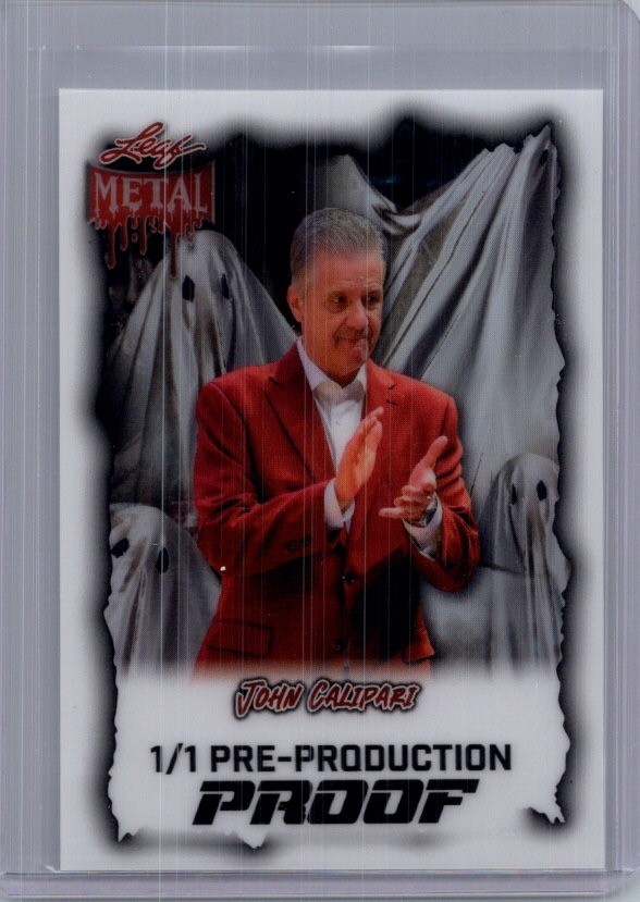 John Calipari 2025 Leaf Halloween Basketball 1/1 Pre Production Proof