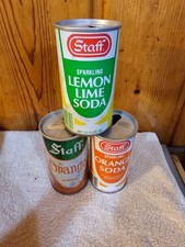 3 DIFF STAFF STRAIGHT STEEL SODA CAN CANS EMPTY UP