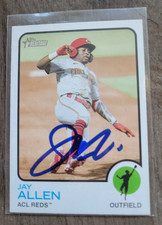 Jay Allen Signed 2022 Heritage Minors Baseball Card #138 Reds