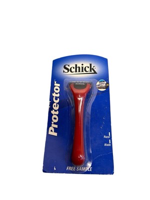 New Vintage 1997 Schick Protector Razor Damaged Packaging and Cartridge
