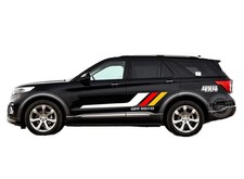 2 Pcs Graphics Car Sticker Decal For Ford Explorer 4x4 Side Door Racing Stripes