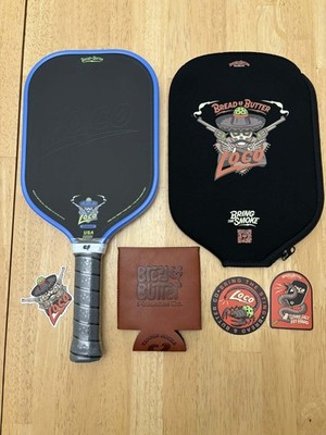 NEW BREAD AND BUTTER Elongated Loco 16mm Pickleball Paddle Azul