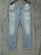 Diesel Jeans Mens W32 L32 Fits 36x20 Blue Waykee Stretch Denim Regular Straight