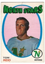 1971-72 O-PEE-CHEE # 21 TOM REID - MINNESOTA NORTH STARS - OPC HOCKEY - LOOK !!!