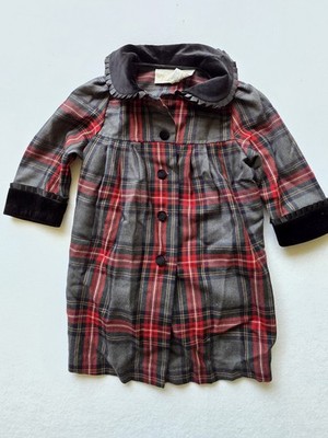 Vintage Little Bitty Girls 18m Grey & Red Plaid Christmas Dress | eBay