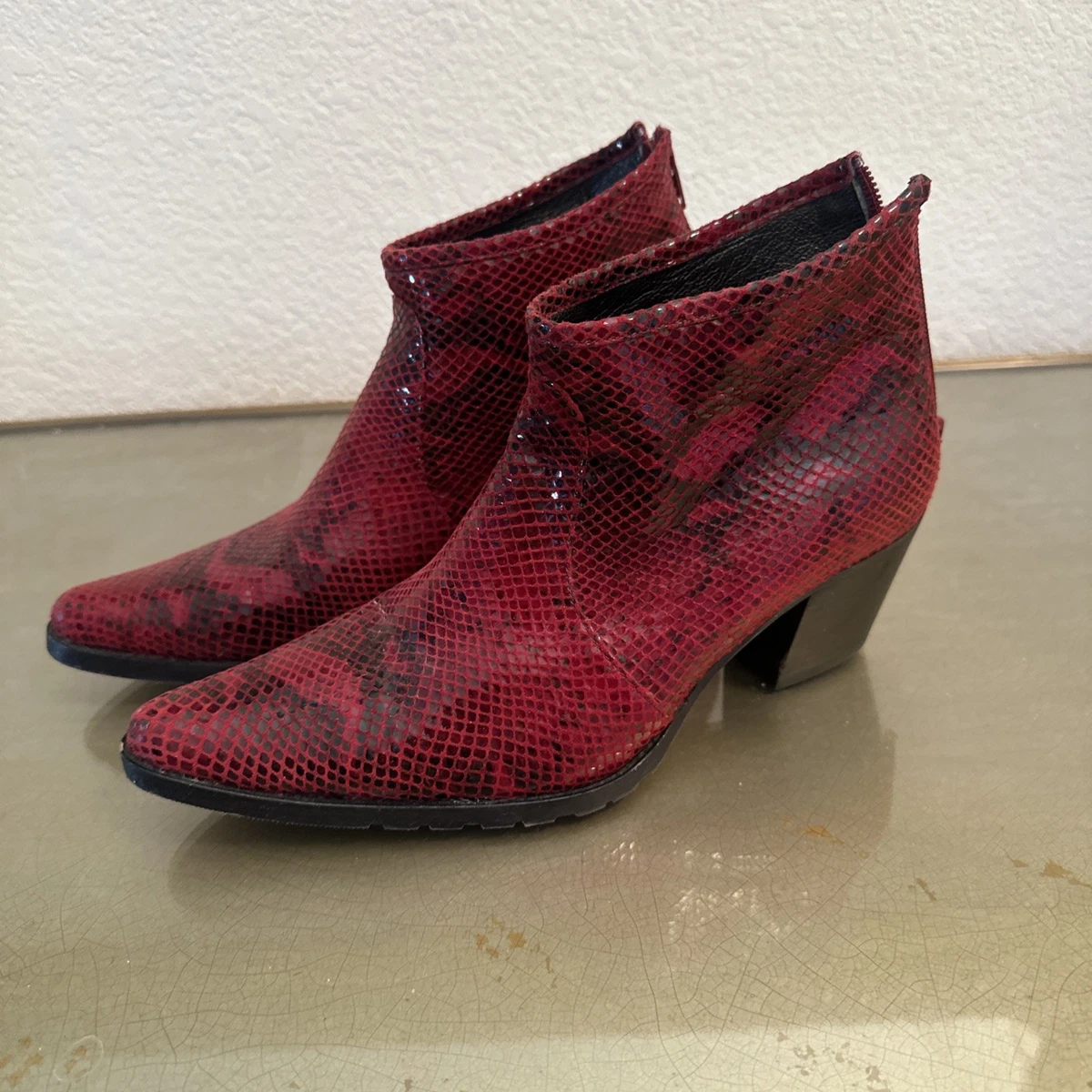 Orange Leather Upper Boots for Women for sale | eBay