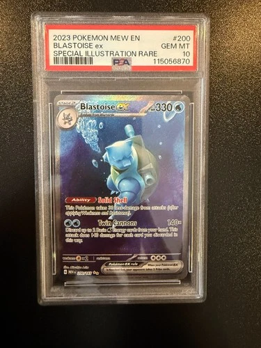 Blastoise ex 200/165 Sv: Scarlet & Violet 151 Holo PSA 10
