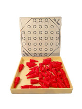 Ancien Jeu Solitaire Voyage Complet 10x10 cm – Capot Fêlé – Vintage Fonctionnel