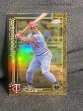 2025 Topps Gilded Collection Kirby Puckett Chrome Gold /99 #65 Twins