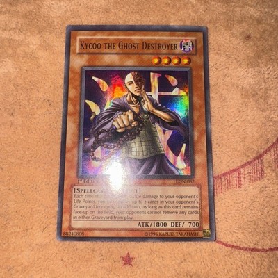   YUGIOH Kycoo the Ghost Destroyer LON-062 SUPER RARE 1ST ED ORIGINAL VLP/NM