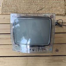 Retro Gaming RCA SDTV Clear Transparent Prison Jail Television TV CRT Turns On