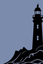 Nautical Lighthouse Lined Journal