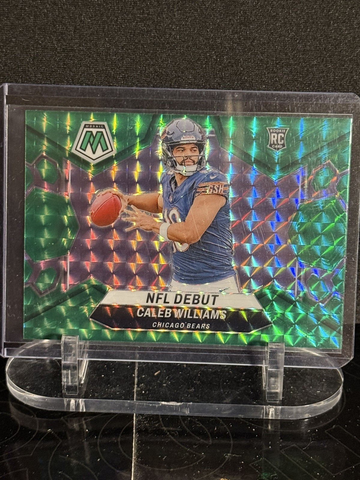 2024 Panini Mosaic - NFL Debut Caleb Williams #289 Green Mosaic Prizm (RC)