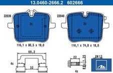 Ate 13.0460-2666.2 Kit pastiglie freno per freno a disco set pastiglie freno per BMW 