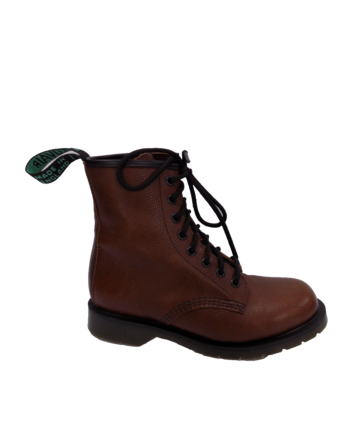 SAOLA Stivali Solovair pelle marrone stringati taglia 4 donna suola grossa 8 occhielli derby gaucho