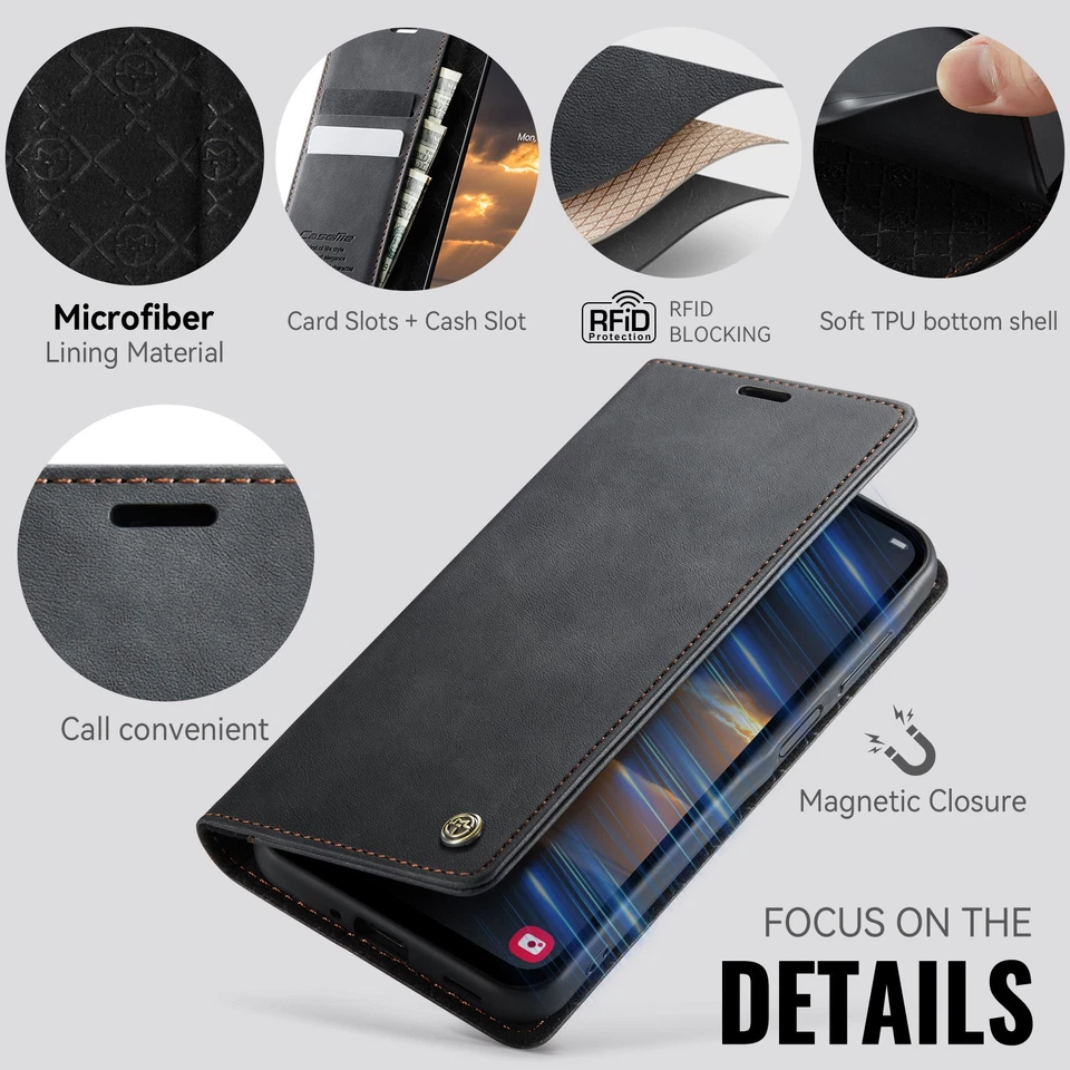 For Samsung Galaxy A15 A16 A25 A26 A35 A36 A56 Magnetic Leather Wallet Flip Case - Image 3 of 4