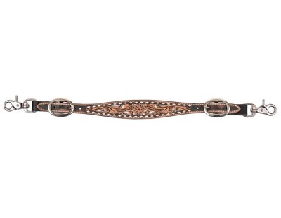 Circle Y Wither Strap White Daisy Filigree Chocolate 1007-45-SC