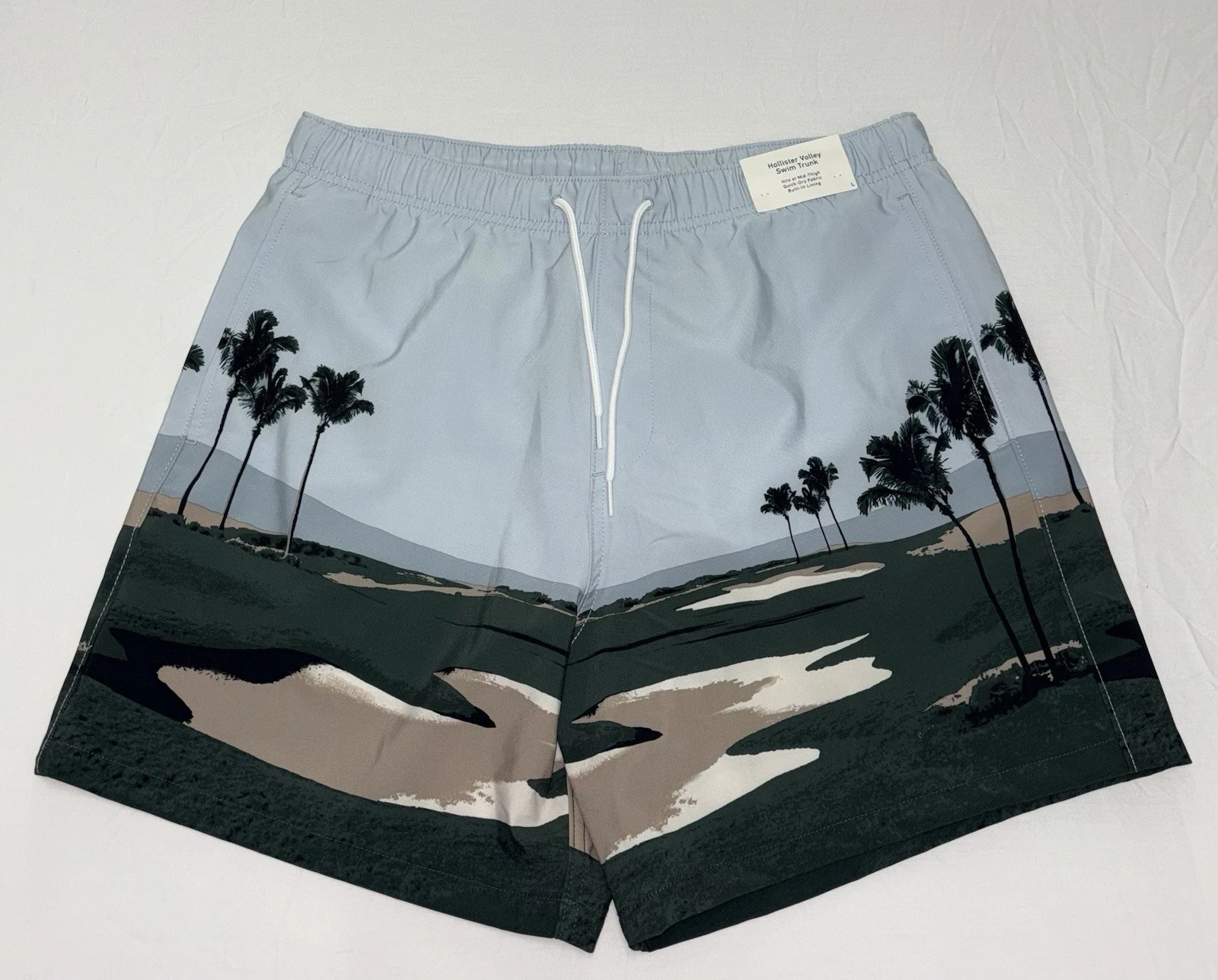 Hollister Volley Swim GUARD SHORTS 6” TRUNKS SIZE Large