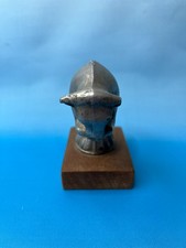 1950s Chrome Bull Hood Ornament Rat Rod Culture - Mounted On Wooden Block