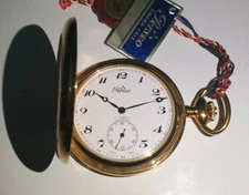 Perseo Grand Prix Gold Plated Mechanical Pocket Watch New Gift Idea