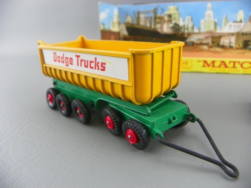 Vintage Matchbox Lesney King Size K-16 Dodge Tractor w/ Twin Tipper Train NrMnt - Picture 20 of 24
