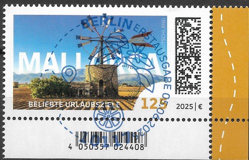2025 Deutschland  Mi. 3909 gest. Berlin  EUR  Mallorca