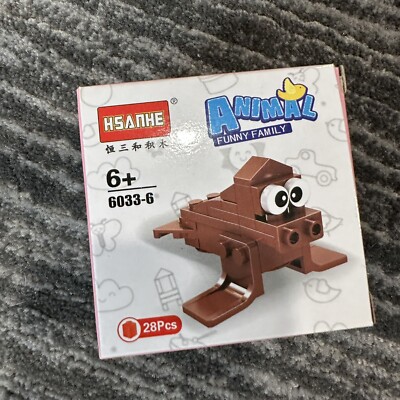 Mini Building Brick Seal Set Tiny Blocks Building Block 3D Sea Animal Brown New