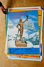 Plakat 2. Trofeo Fis- Val di Fassa Rennen Herren 1987Original Top!