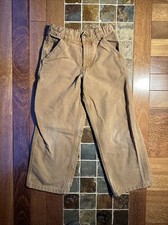 Carhartt Carpenter Pants Workwear Rugged Duck Canvas Size 8 Youth