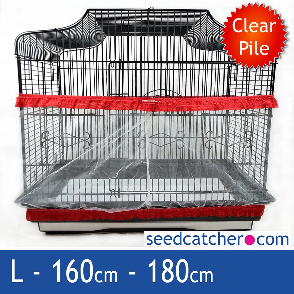 Jaula de Pájaros Cazador de Semillas Protector Pila Ordenada Tela Roja Grande 180cm Estilo Falda Foto 2 de 3