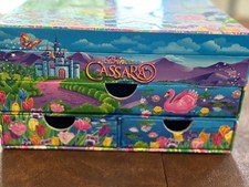 Vintage Lisa Frank Box Glitter Princess Cassara Mirrored Stationary Jewelry NICE