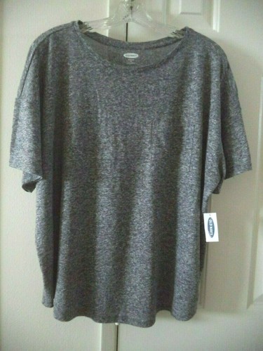 Old Navy Heather Charcoal Grey Linen 