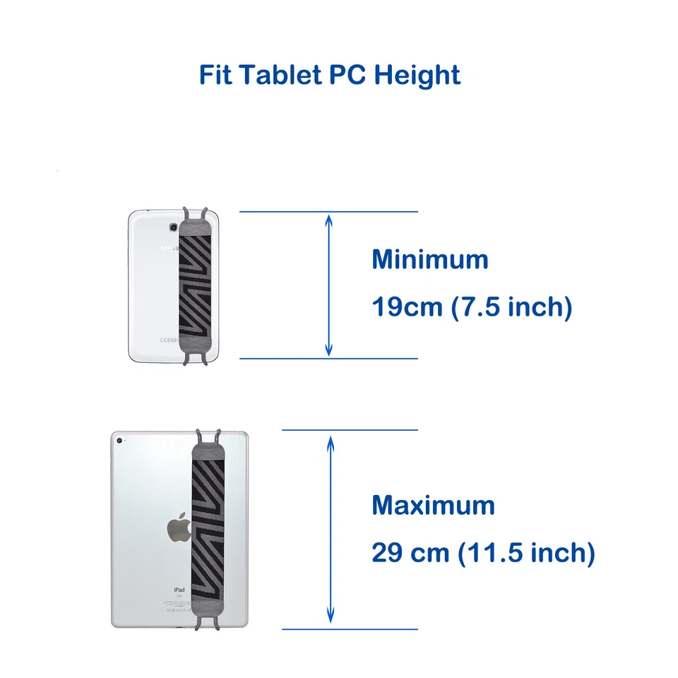 Universal Hand Strap Grip Tablet Holder for iPad Pro, Mini 6, Air 5, Samsung Tab - Image 3 of 4