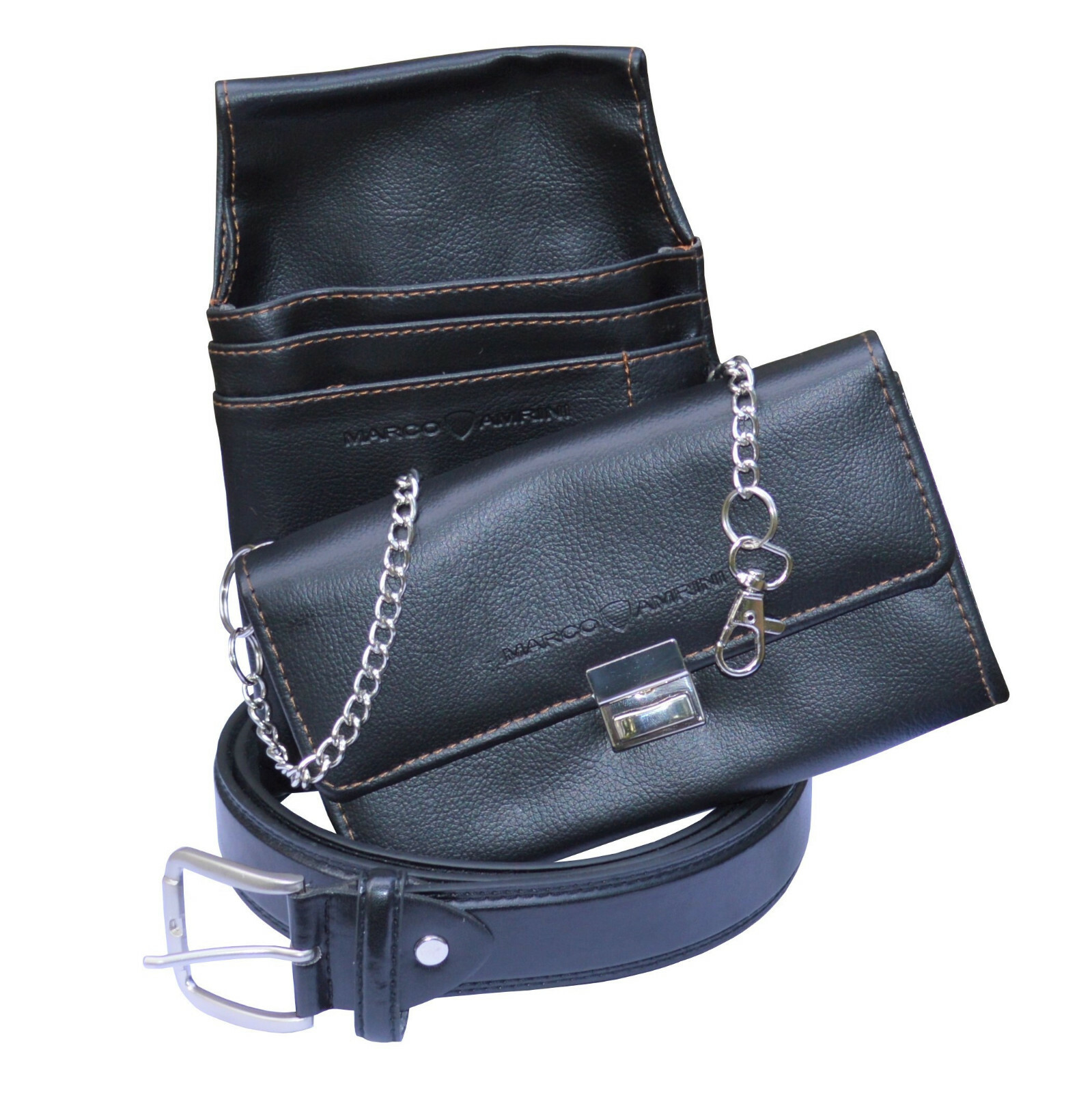 Kellnerbörsenset 3 teiliges Kellner-Bedienungsset Halfter+Geldbörse+160cm Gürtel