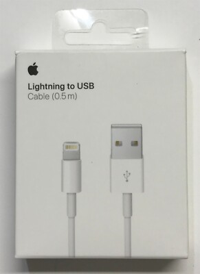 Apple ME291AM/A 0.5 Meter Lightning to USB Cable For iPhone 14/13/12/11/XR/XS/8