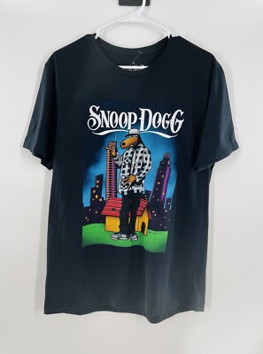 SNOOP DOGG Men's T Shirt Rap Tee Hip Hop Black Short Sleeve NEW
