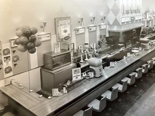 Coca-Cola 1950s Woolworth's Luncheonette Counter Balloons Signs Original Photo