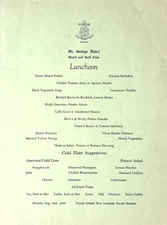 1948 St George Hotel Beach and Golf Club Luncheon Menu BERMUDA