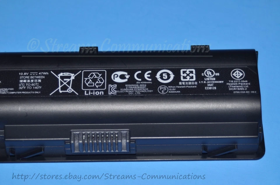 Batería para portátil HP MU06 OEM para portátiles HP Compaq CQ42 CQ56 G62 CQ57 G7 G6 Foto 3 de 4