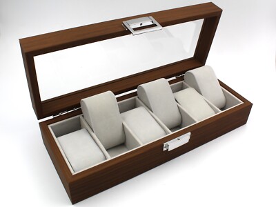 Brown 6 Seater Suede Interior Gift Idea Watch Holder Excellent Quality New