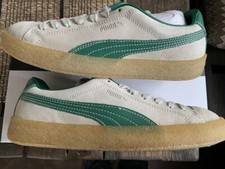 PUMA x AMI PARIS SUEDE CREPE PRISTINE TRAINERS CREAM/GREEN SIZE UK 8.5 BNIB