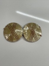 Beautiful Celluloid Buckle Set Art Deco Feel Large